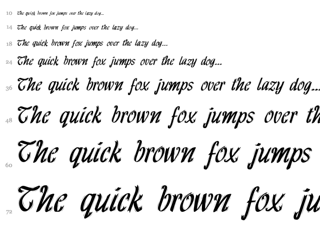 HFF Ribbon font waterfall